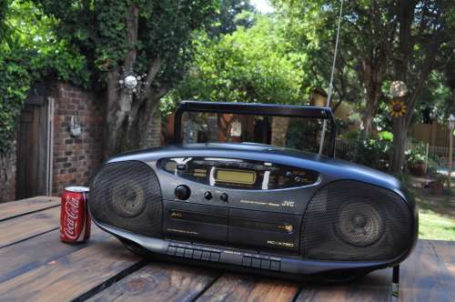 Vintage 1990s JVC Boombox FM/AM CD Radio Cassette Player (please read)