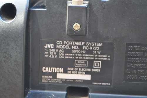 Vintage 1990s JVC Boombox FM/AM CD Radio Cassette Player (please read)