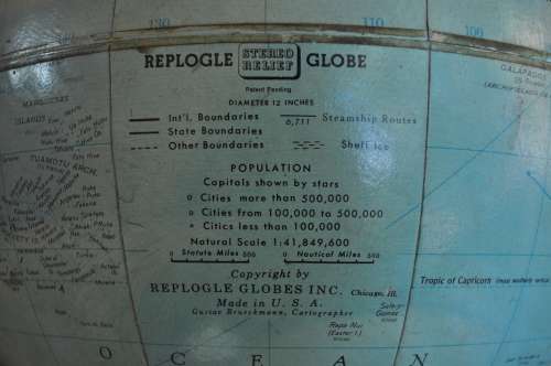 Vintage World Globe 12 inch