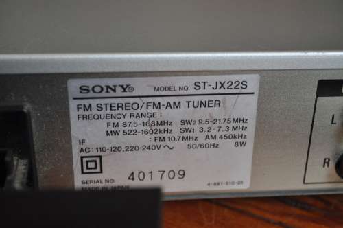 Vintage Sony Stereo Fm Am Tuner (please read)
