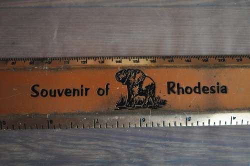 Vintage Souvenir Of Rhodesia Slide Ruler
