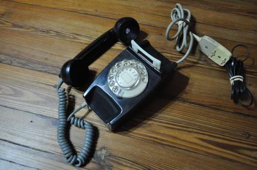 1980s Black Dial Phone