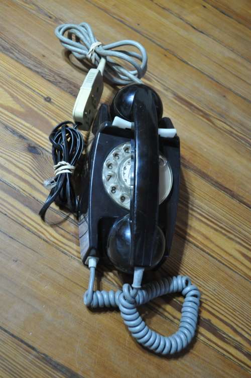 1980s Black Dial Phone