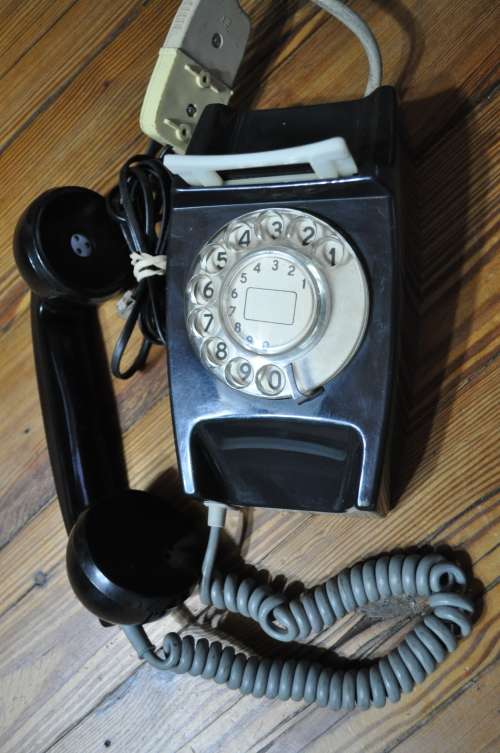 1980s Black Dial Phone