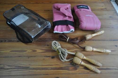 Boxing Mitts And Two Skipping Ropes