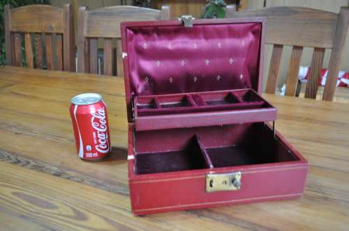 Vintage Red Jewelry Box