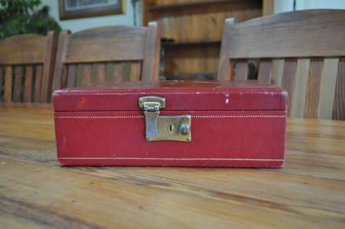 Vintage Red Jewelry Box