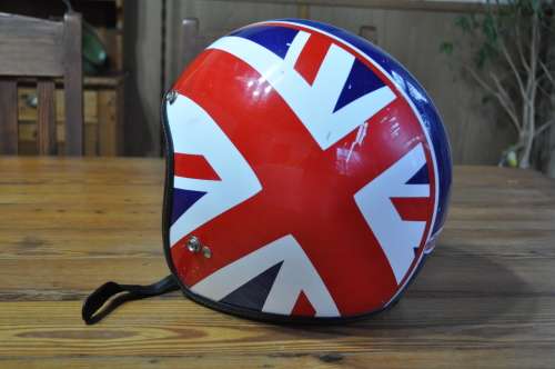 Retro Union Jack Open Face Helmet (please read)