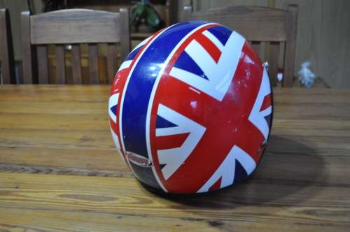 Retro Union Jack Open Face Helmet (please read)