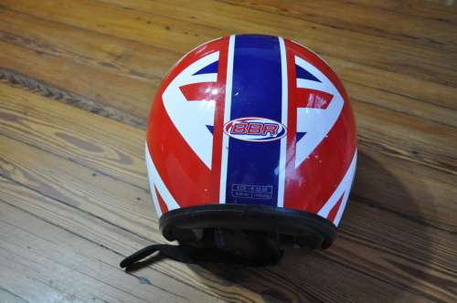 Retro Union Jack Open Face Helmet (please read)