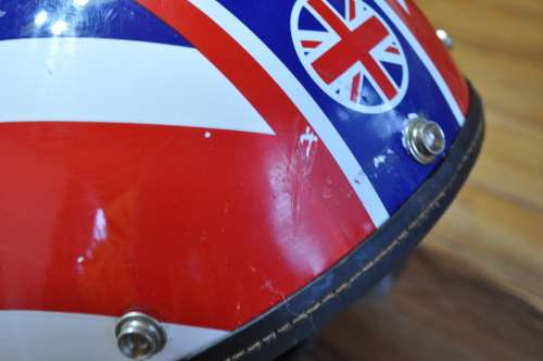 Retro Union Jack Open Face Helmet (please read)