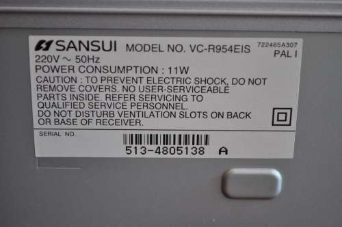 Sansui Stereo VHS Video Cassette Player