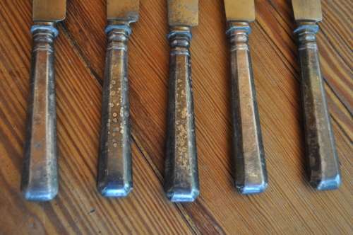 Vintage J. Fraget Varsovie Silver Plated Knifes