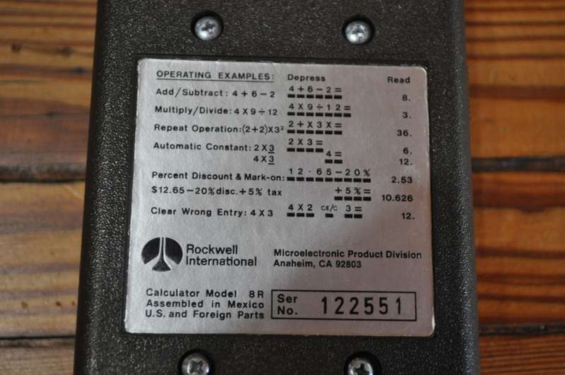 Vintage Rockwell Electronic Calculator