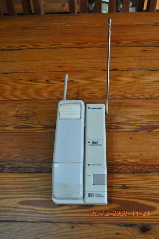 Vintage Panasonic cordless phone from 1990s