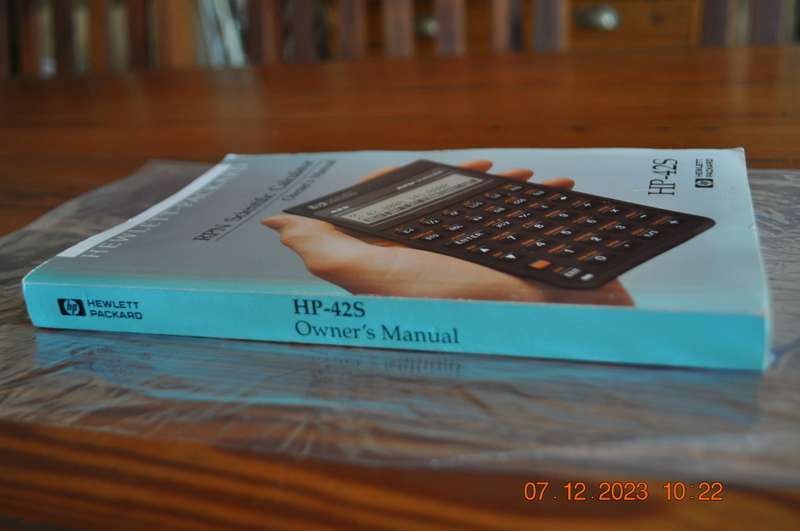 Hewlett Packard HP-42S Original Owners User Manual