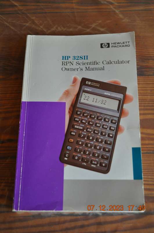 Hewlett Packard HP 32SII Original Owners User Manual