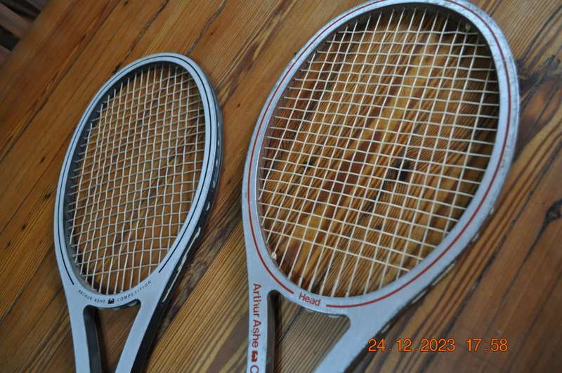 Vintage Head Arthur Ashe Competition 1 and 2 Tennis Rackets