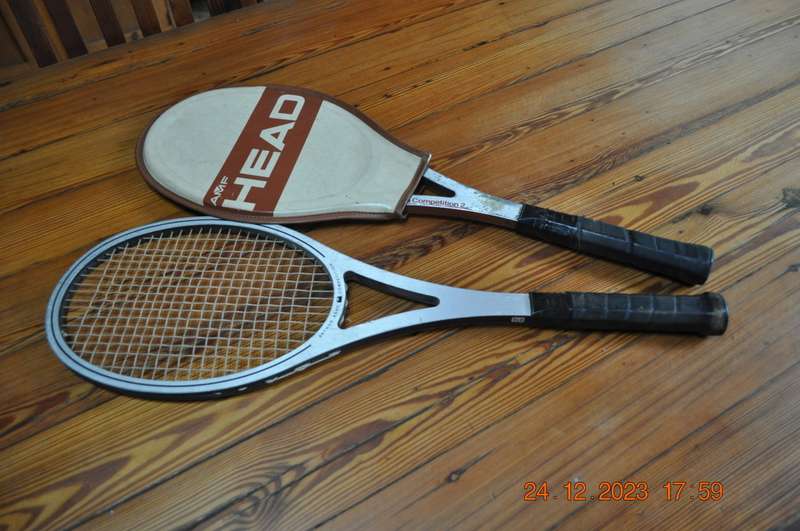 Vintage Head Arthur Ashe Competition 1 and 2 Tennis Rackets
