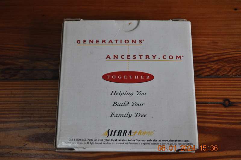 Generations Family Tree PC Software (15 disc)