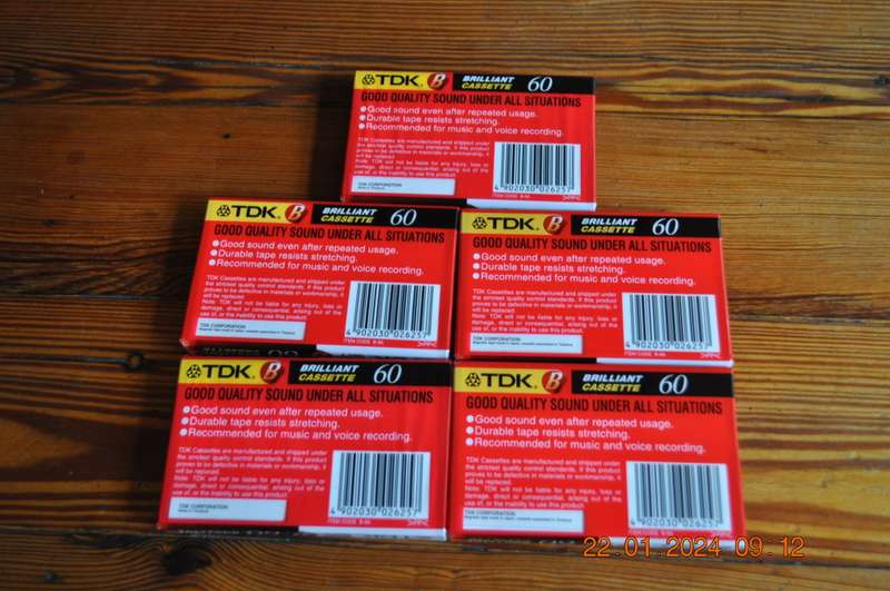 TDK Old School Cassettes Tapes New Sealed