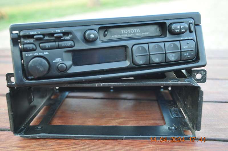 Vintage Toyota Cassette FM Car Radio (includes bracket)