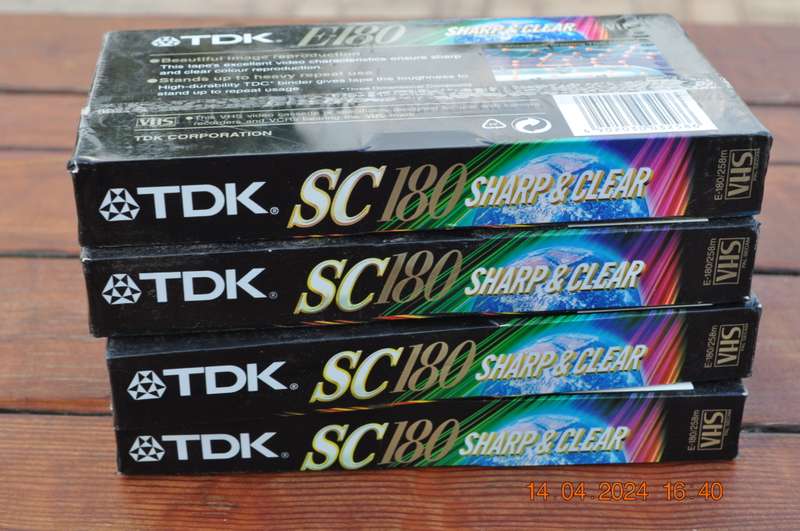 TDK Blank VHS Cassettes (new sealed)
