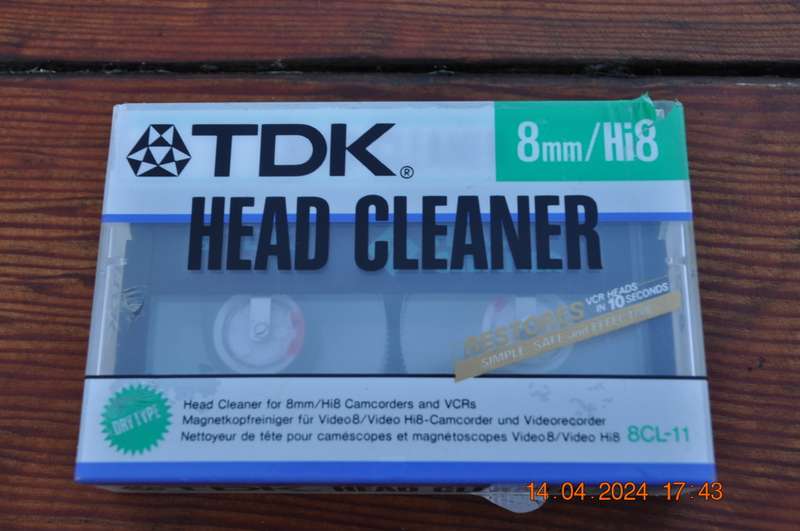 TDK Head Cleaner For 8mm and Hi8 Camcorders (new)