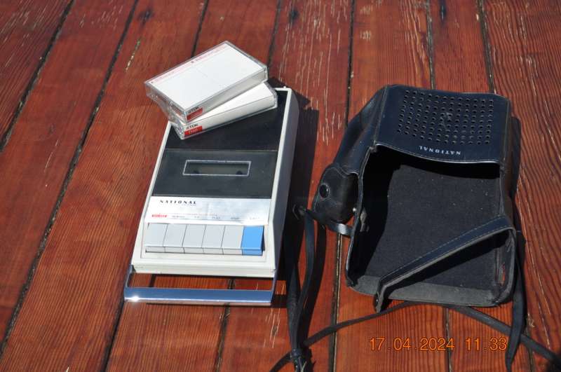 Vintage National cassette recorder player