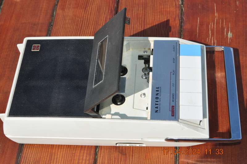 Vintage National cassette recorder player