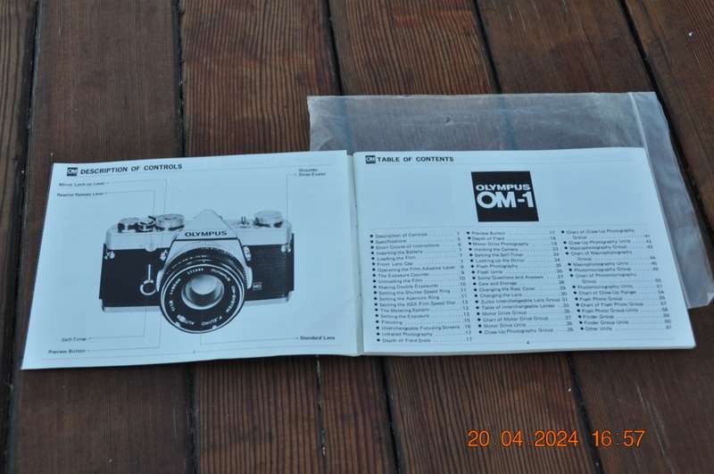 Olympus OM 1 Original Instructions User Manual