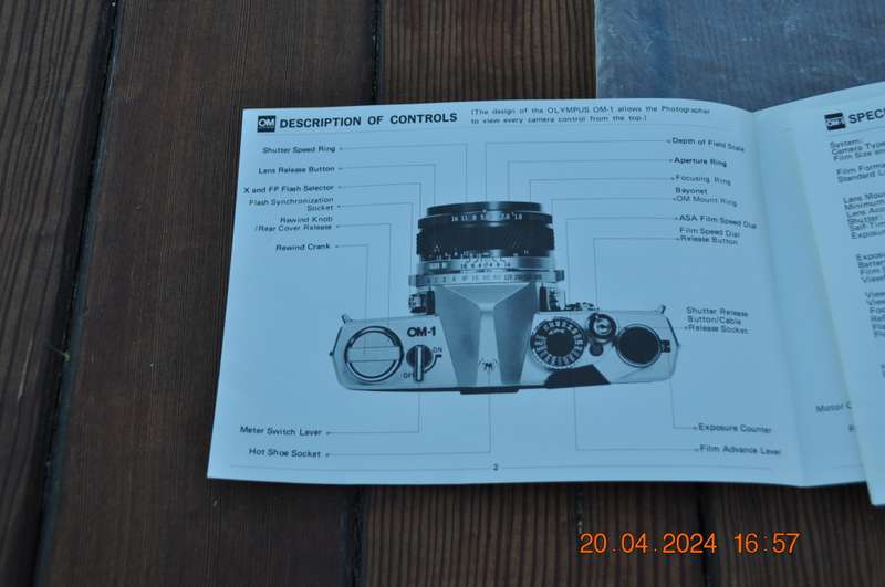 Olympus OM 1 Original Instructions User Manual