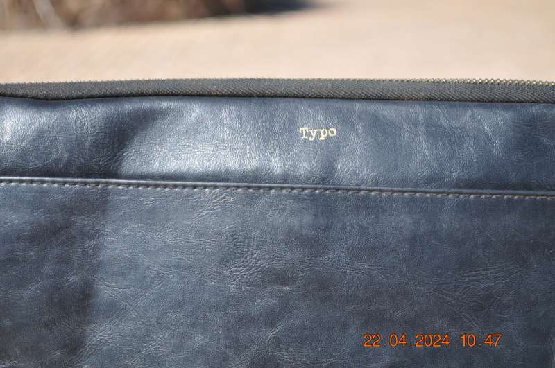 Typo Leather Case