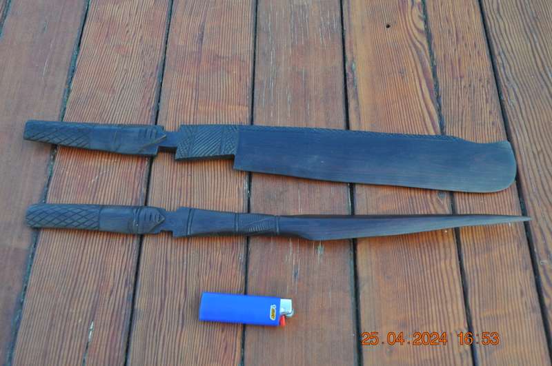 Vintage African Wooden Knifes