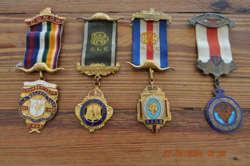Vintage RAOB Medals x 4