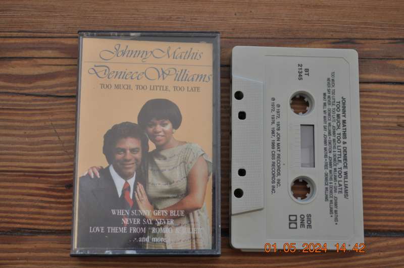 Johnny Mathis & Deniece Williams - Too Much, Too Little, Too Late (Cassette)