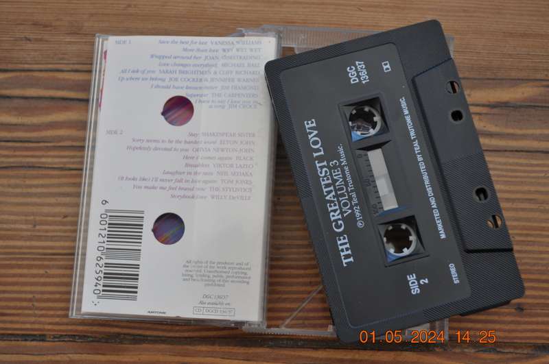The Greatest Love - Volume 3 : Various (Cassette)