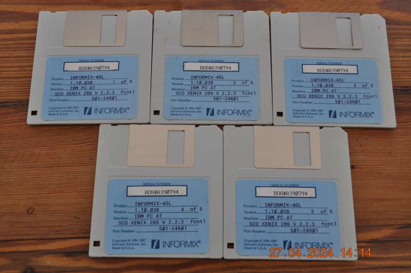 Vintage Informix-4GL IBM Pc At