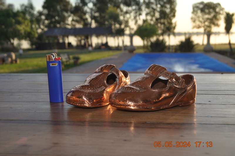 Vintage Bronze Baby Shoes