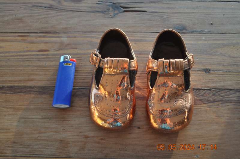 Vintage Bronze Baby Shoes