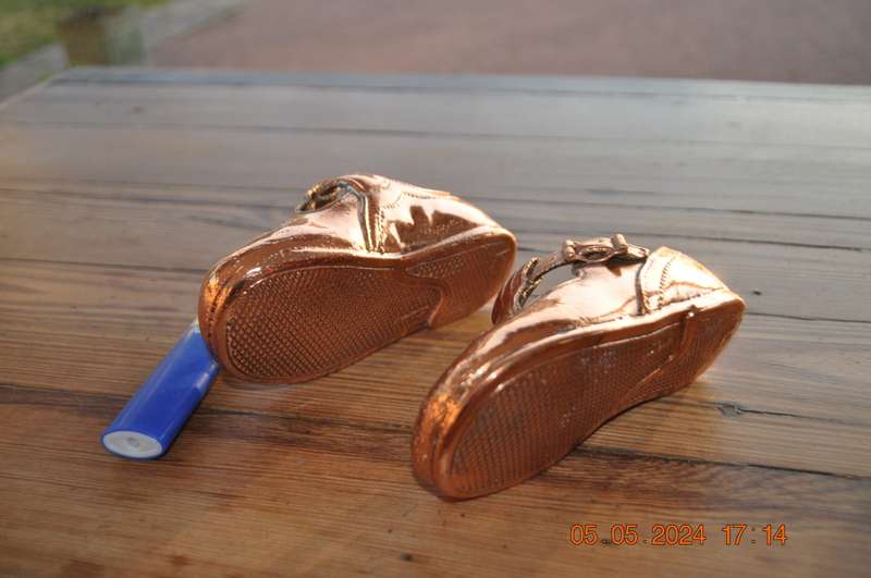 Vintage Bronze Baby Shoes