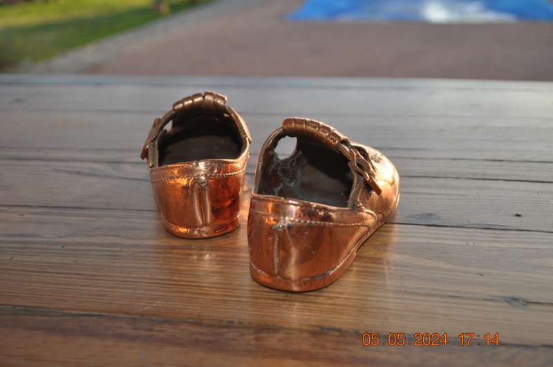 Vintage Bronze Baby Shoes