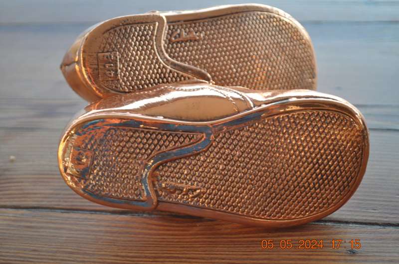 Vintage Bronze Baby Shoes
