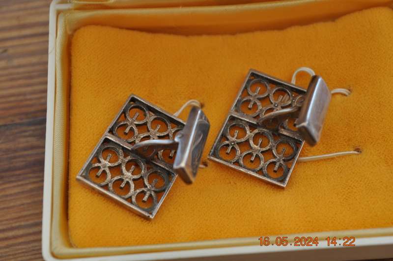 Vintage Silver Cufflinks Made In Finland