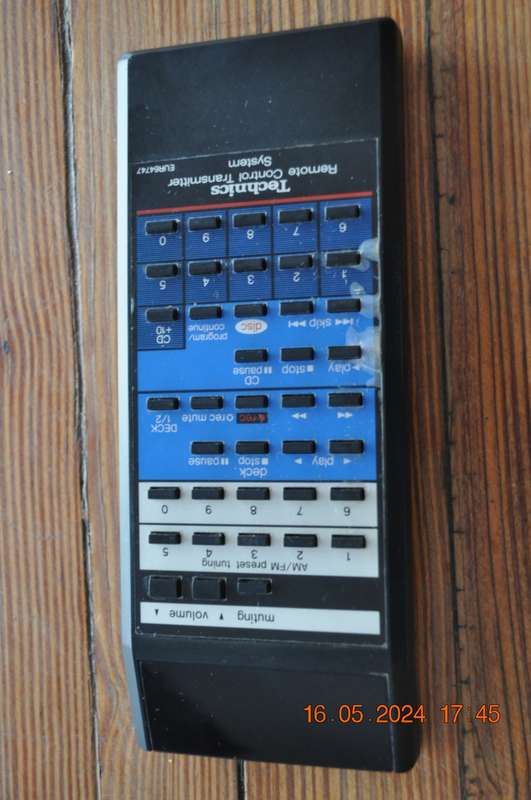 Original Technics EUR64747 Audio System Remote Control