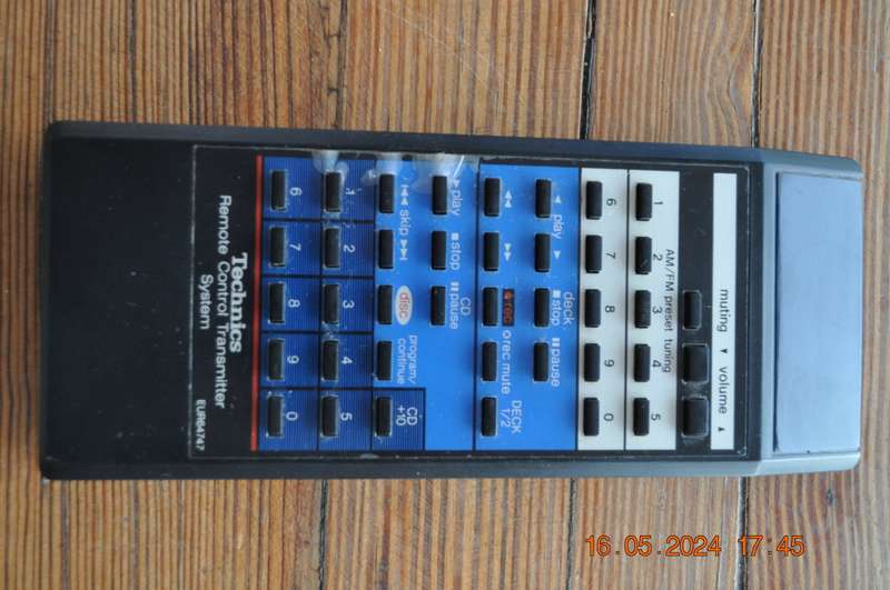 Original Technics EUR64747 Audio System Remote Control
