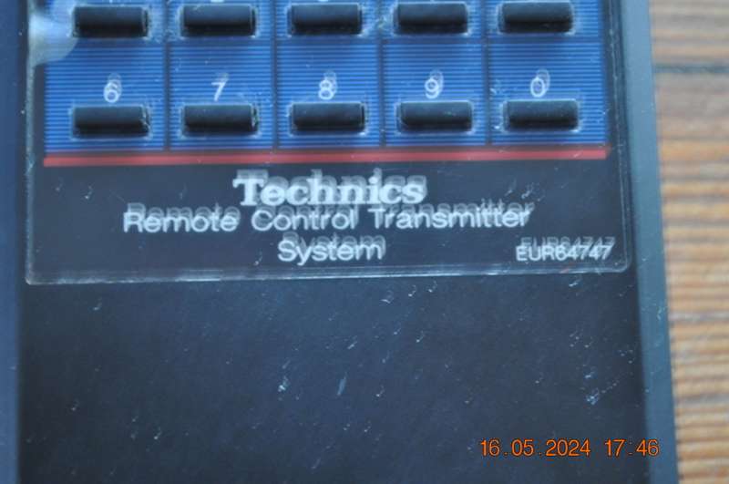 Original Technics EUR64747 Audio System Remote Control
