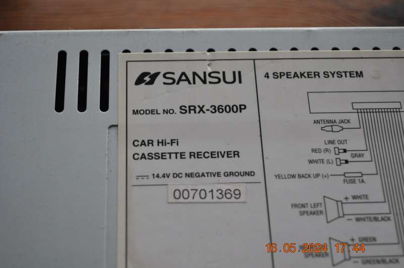 Old School Sansui Car Cassette Radio