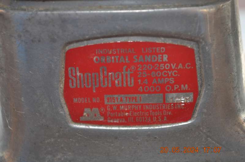 Vintage Shopcraft Sander Made In USA