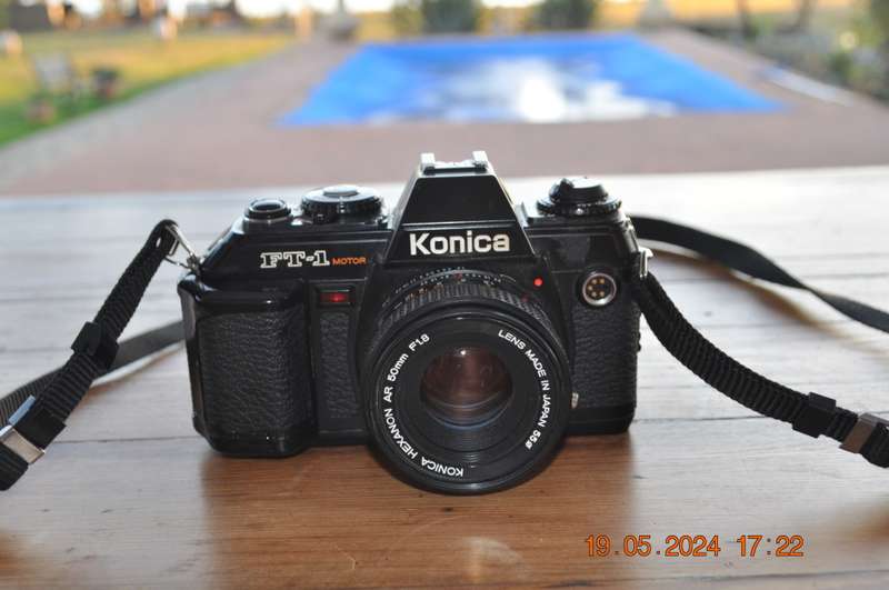 Konica FT-1 Motor 35mm SLR Film Camera With Lens